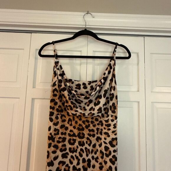 ASOS maternity NWT leopard cowl neck fitted dress 4 - Picture 3 of 9